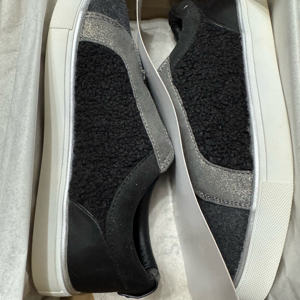Black and Silver Sneakers